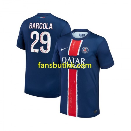 Fotballdrakt Paris Saint-Germain Bradley Barcola 29 Hjemmetrøye 2024-2025 Kortermet